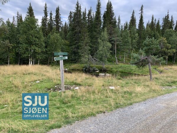 Veiskilt på Bjønnåsbrua, Ringsaker, Fotr: Erik Helli